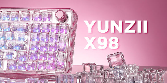 YUNZII X98 Transparent QMK/VIA Mechanical Keyboard – YUNZII KEYBOARD