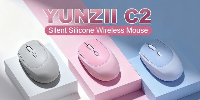 YUNZII C2 Wireless Gaming Mouse – Soft Silicone, Super Silent, Perfectly Portable