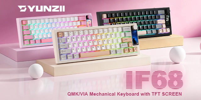YUNZII IF68 QMK/VIA Wireless Mechanical Keyboard Now Live!