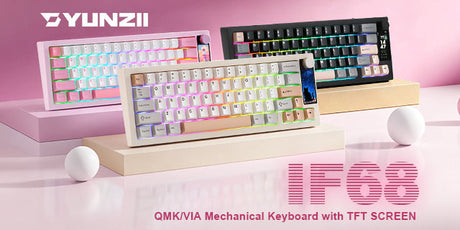 YUNZII IF68 QMK/VIA Wireless Mechanical Keyboard Now Live!