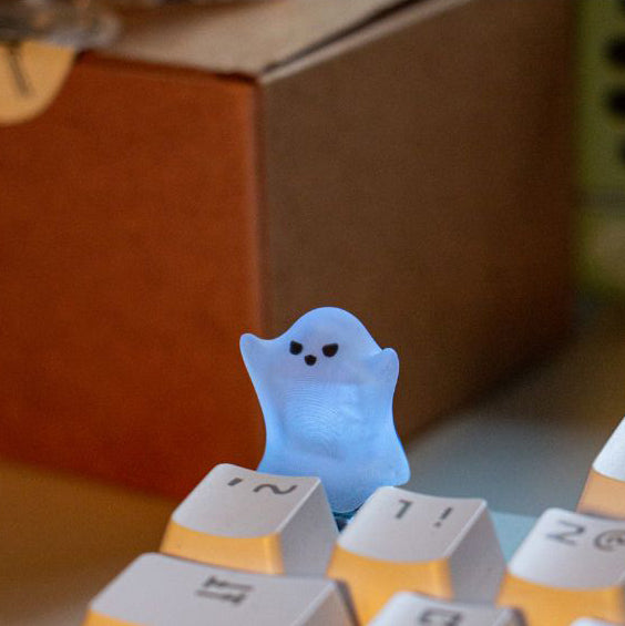 YUNZII Light Transmission Little Ghost Artisan Keycap