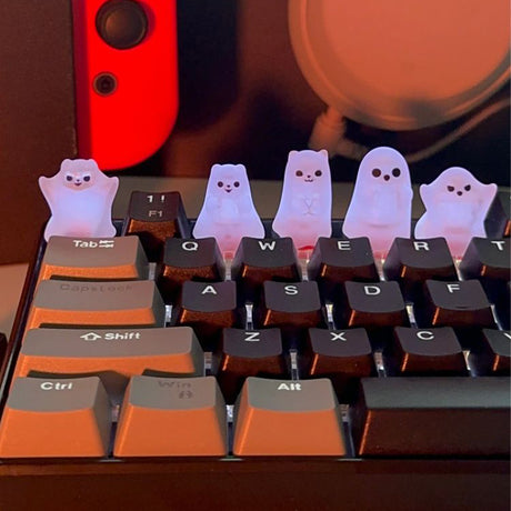 YUNZII Light Transmission Little Ghost Artisan Keycap