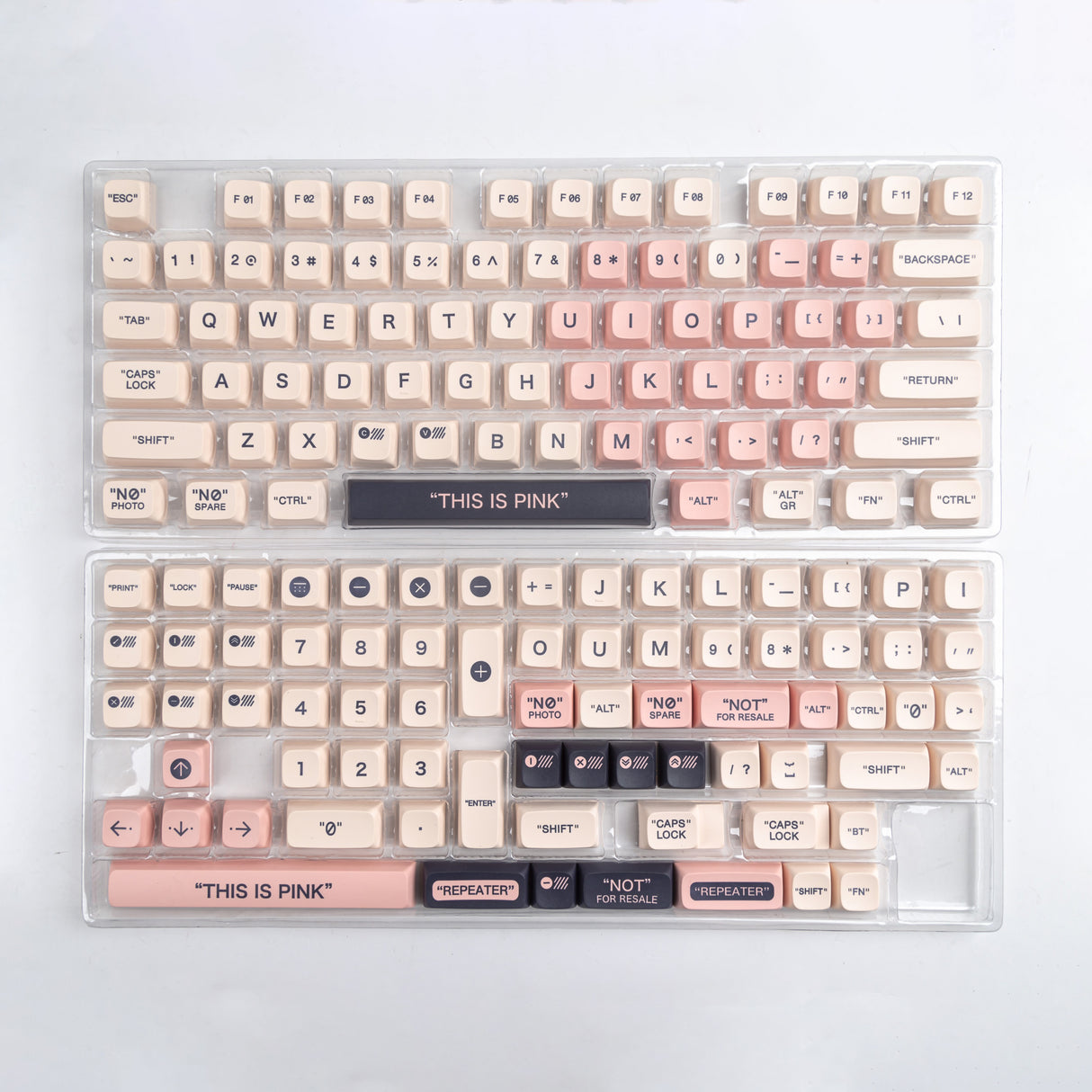 YUNZII Plastic Pink Keycap Set