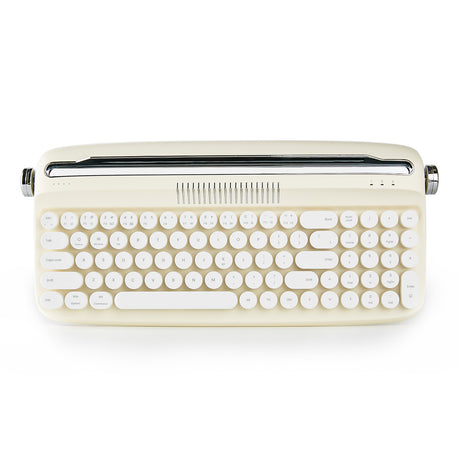 YUNZII ACTTO B309 Ivory Butter Upgraded Rechargeable Wireless Retro Typewriter Keyboard