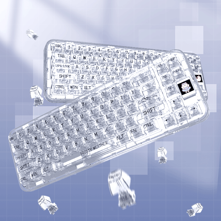 YUNZII x CoolKiller CK68 Wireless Hot Swappable OLED Mechanical Keyboard-Polar Bear