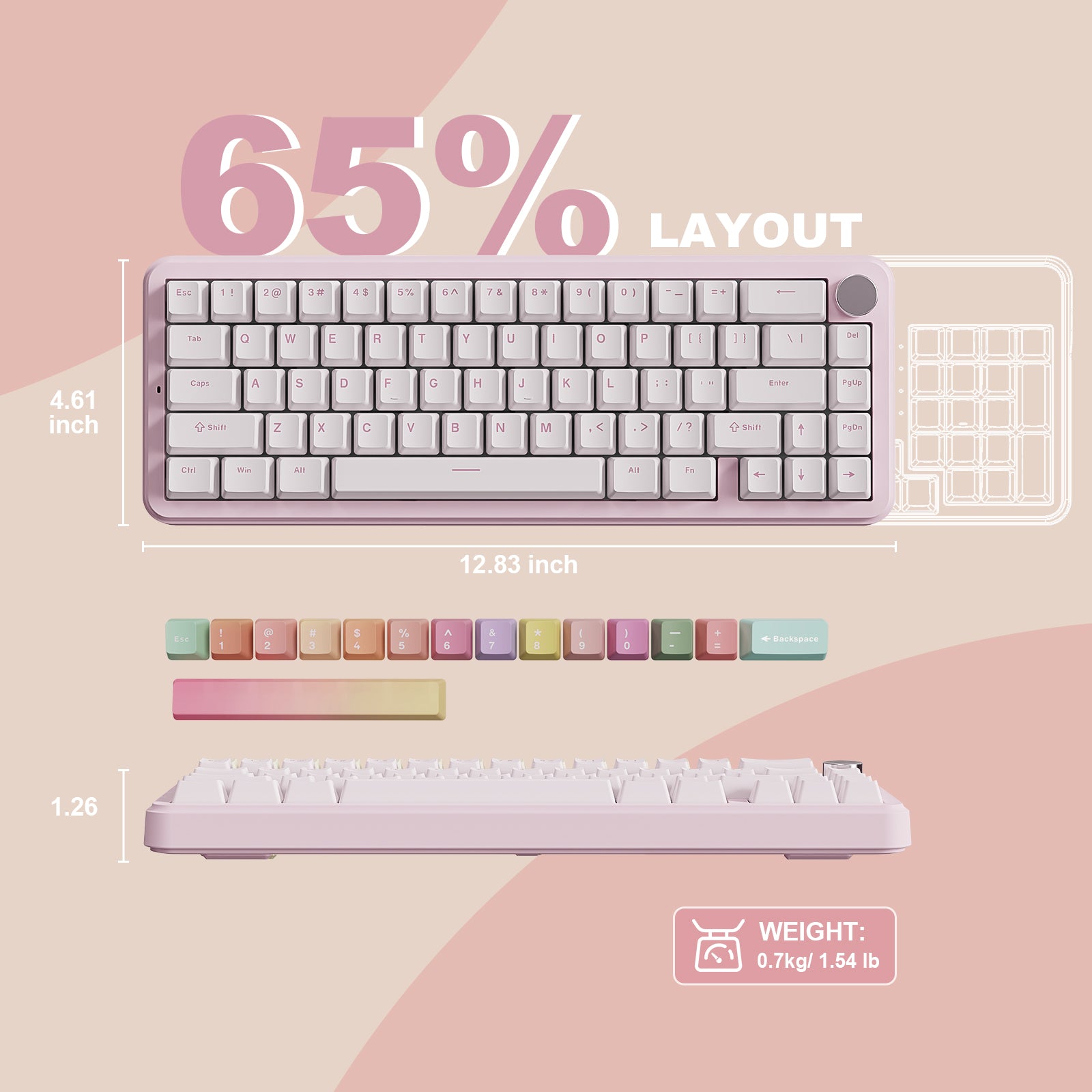 YUNZII B68 Wireless Mechanical Keyboard – YUNZII KEYBOARD