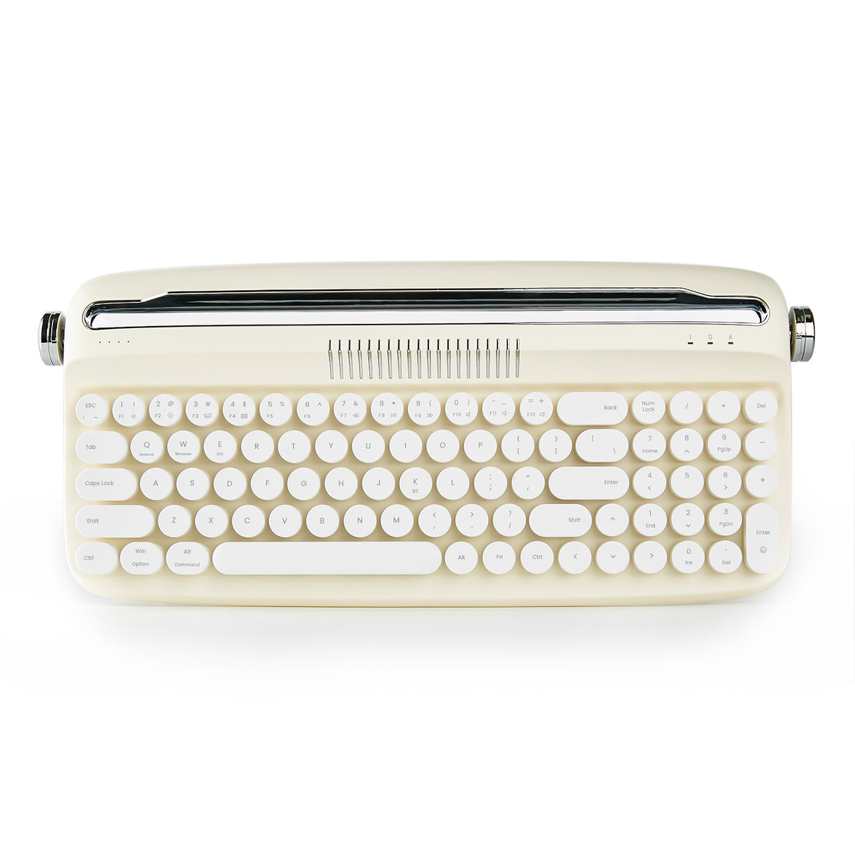 YUNZII ACTTO B309 Ivory Butter Upgraded Rechargeable Wireless Retro Typewriter Keyboard