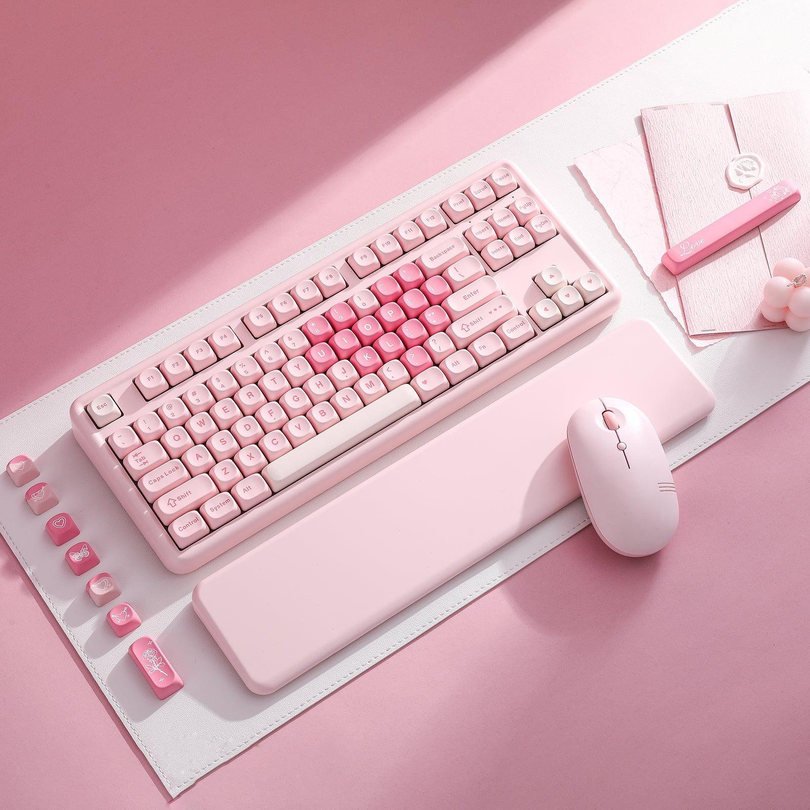 YUNZII B87 Pink QMK/VIA Custom Mechanical Keyboard – YUNZII KEYBOARD