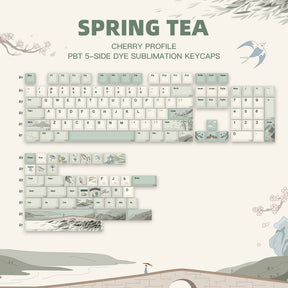 YUNZII Spring Tea Cherry Profile Keycap Set