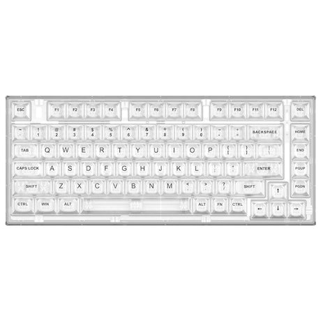 YUNZII X75 82 Keys Wired Hot Swappable Gasket Transparent Mechanical Keyboard