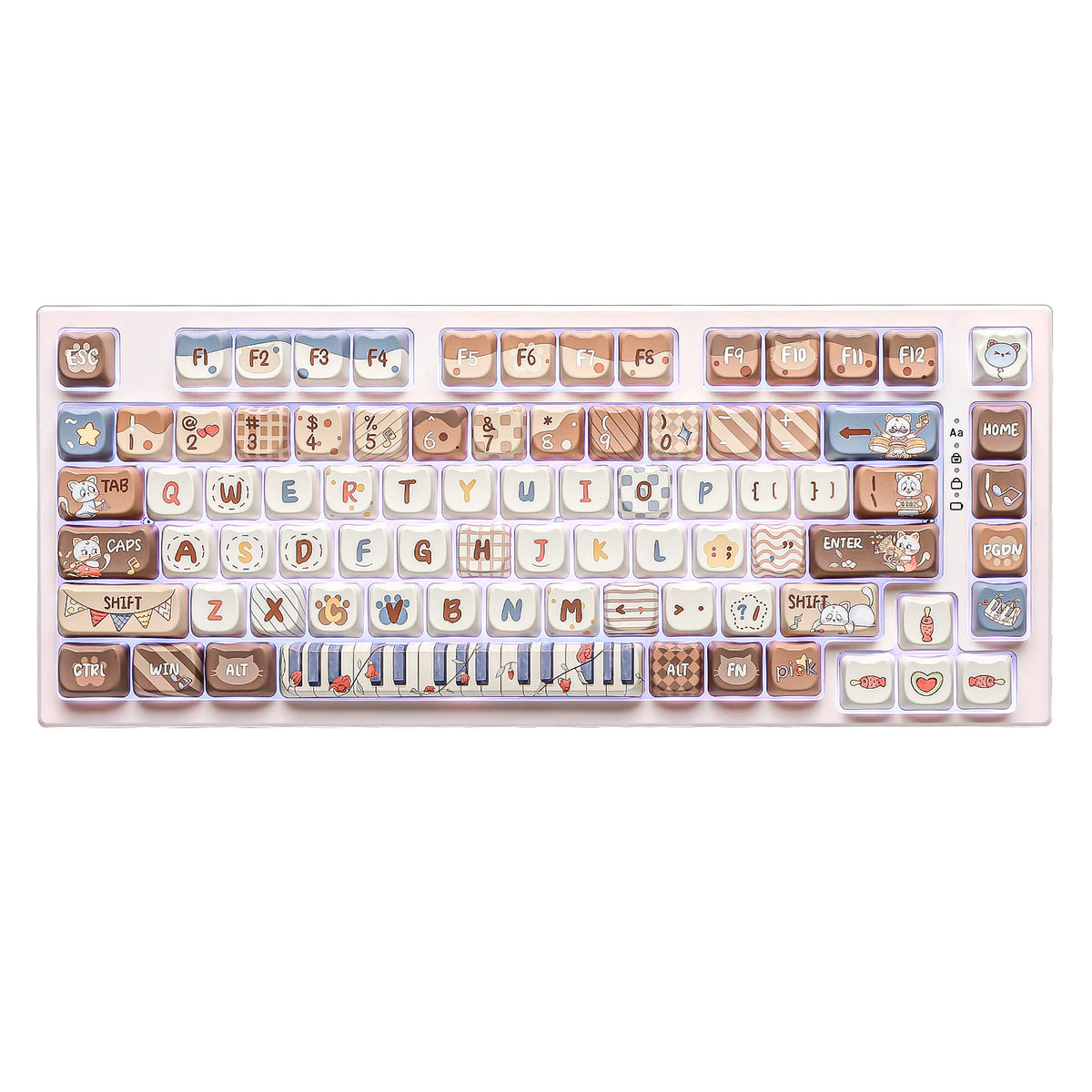 pbt keycap set dye sub keycaps cherry profile custom keyboard FOREST ...