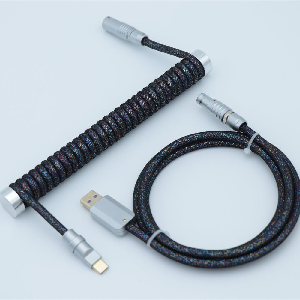 YUNZII Custom Coiled Aviator USB Cable Cord - Blinking