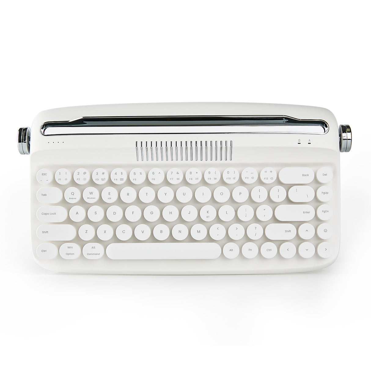 YUNZII ACTTO B307 Snow White Upgraded Rechargeable Wireless Retro Typewriter Keyboard