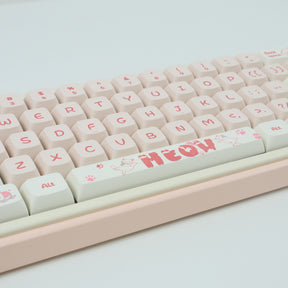 YUNZII Peach Kitty Keycap Set