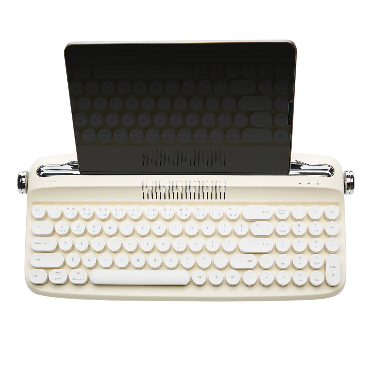 YUNZII ACTTO B309 Ivory Butter Upgraded Rechargeable Wireless Retro Typewriter Keyboard