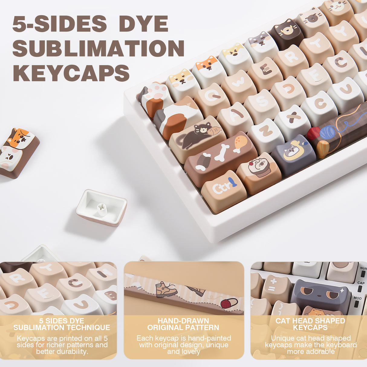 YUNZII Pawcap MAO Profile Keycap Set