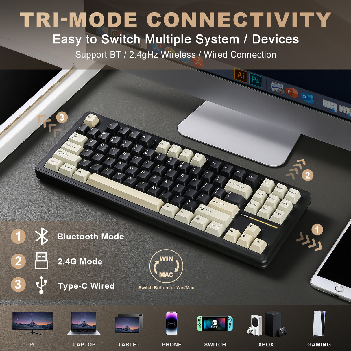 YUNZII YZ87 Mechanical Gaming Keyboard