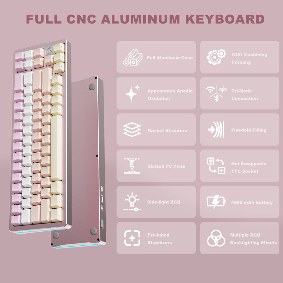 YUNZII AL71 Full Aluminum Mechanical Keyboard – YUNZII KEYBOARD
