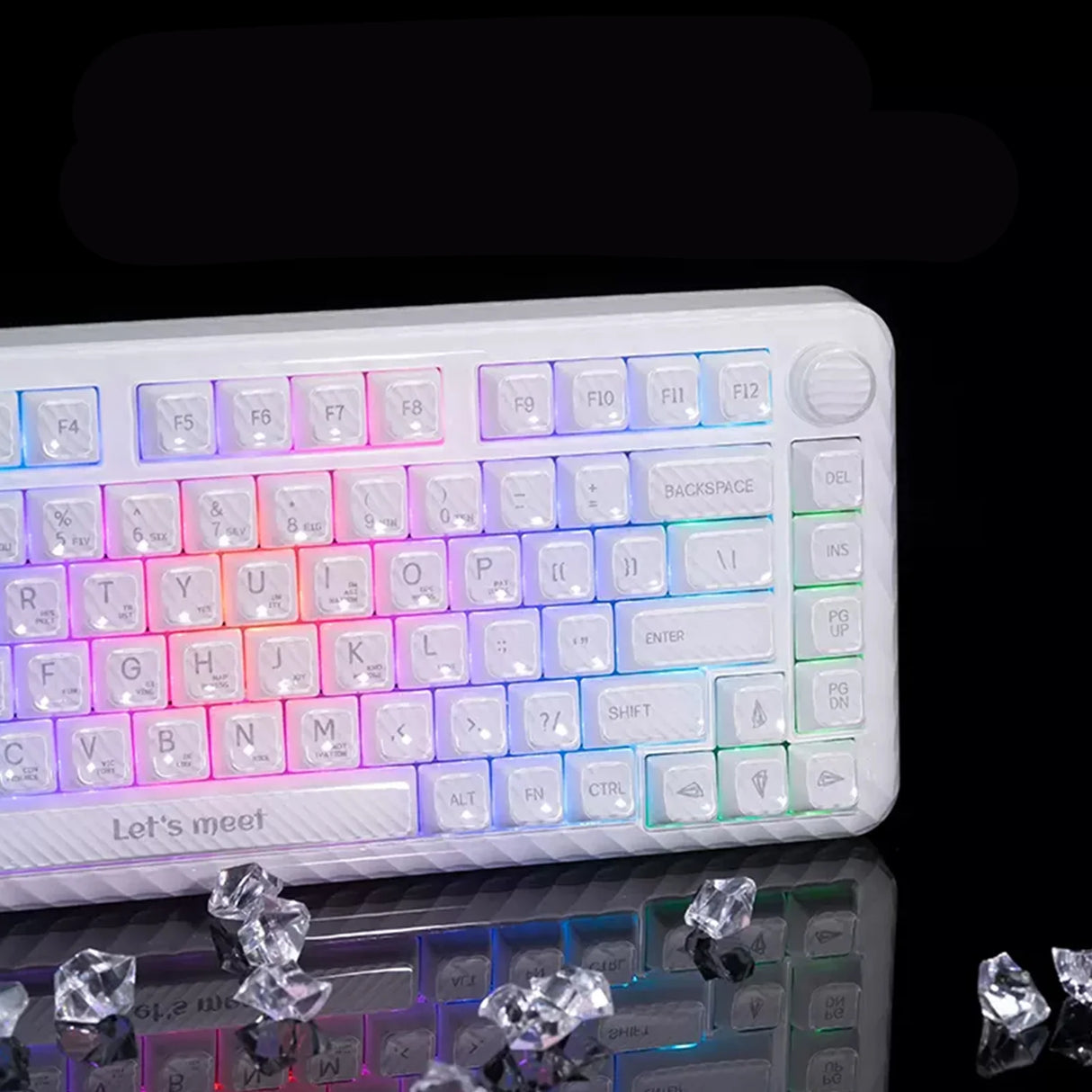 RX S75  Crystal White Tri-mode mechanical keyboard