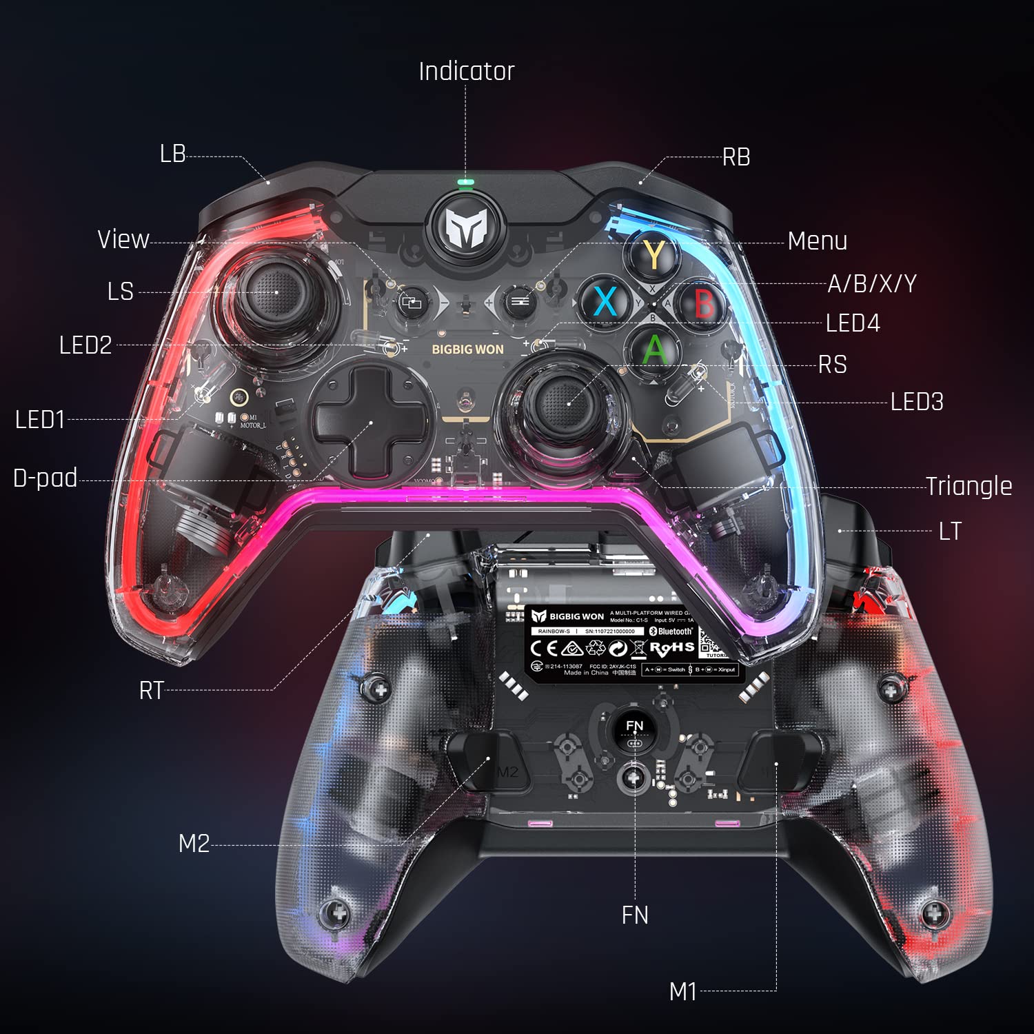 BIGBIG WON Rainbow S Video Game Controller – YUNZII KEYBOARD