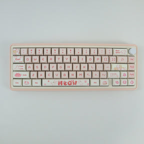 YUNZII Peach Kitty Keycap Set