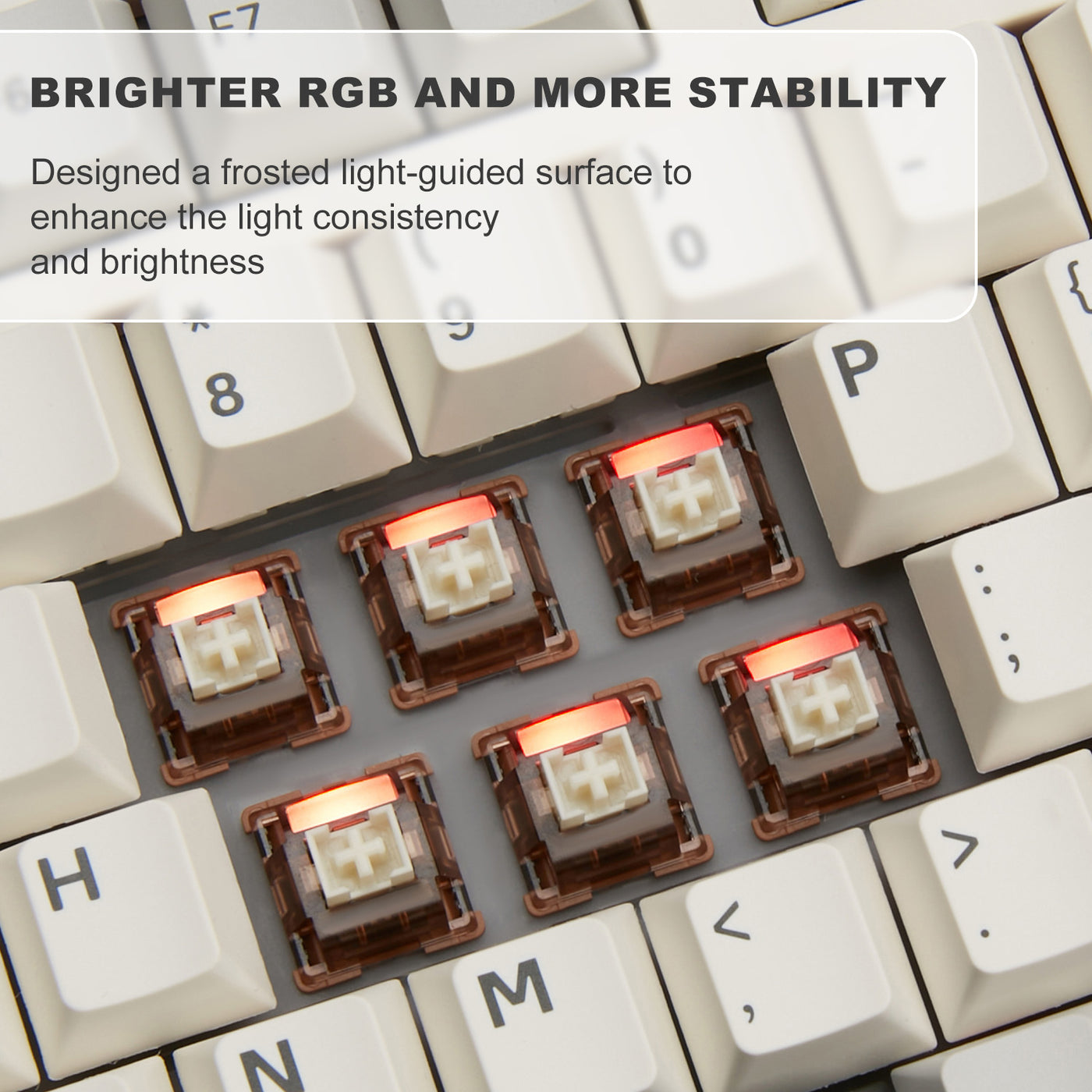 YUNZII Cocoa Cream 5Pin Early Bottoming Mechanical Keyboard Linear Sw