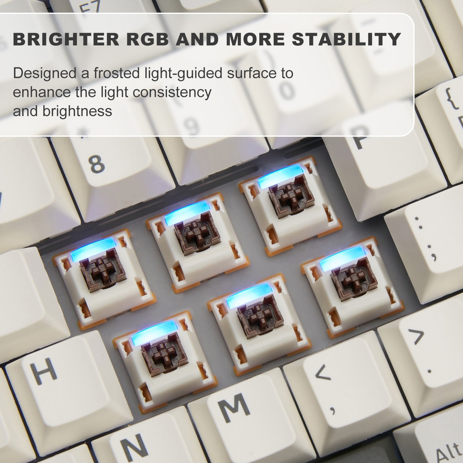 YUNZII Caramel Coffee 5-Pin Mute Silent Linear Mechanical Keyboard