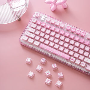 YUNZII Sakura Kitty KSA Profile Keycap Set