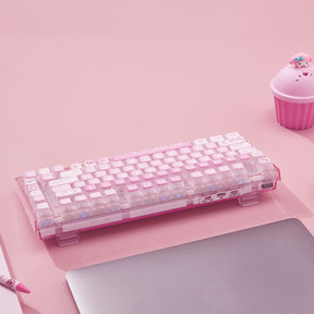 YUNZII X75/X75 PRO Pink 82 Keys Hot Swappable Gasket Transparent Mechanical Keyboard