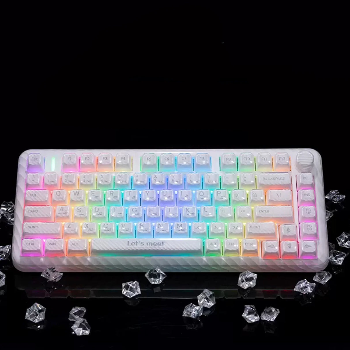 RX S75  Crystal White Tri-mode mechanical keyboard