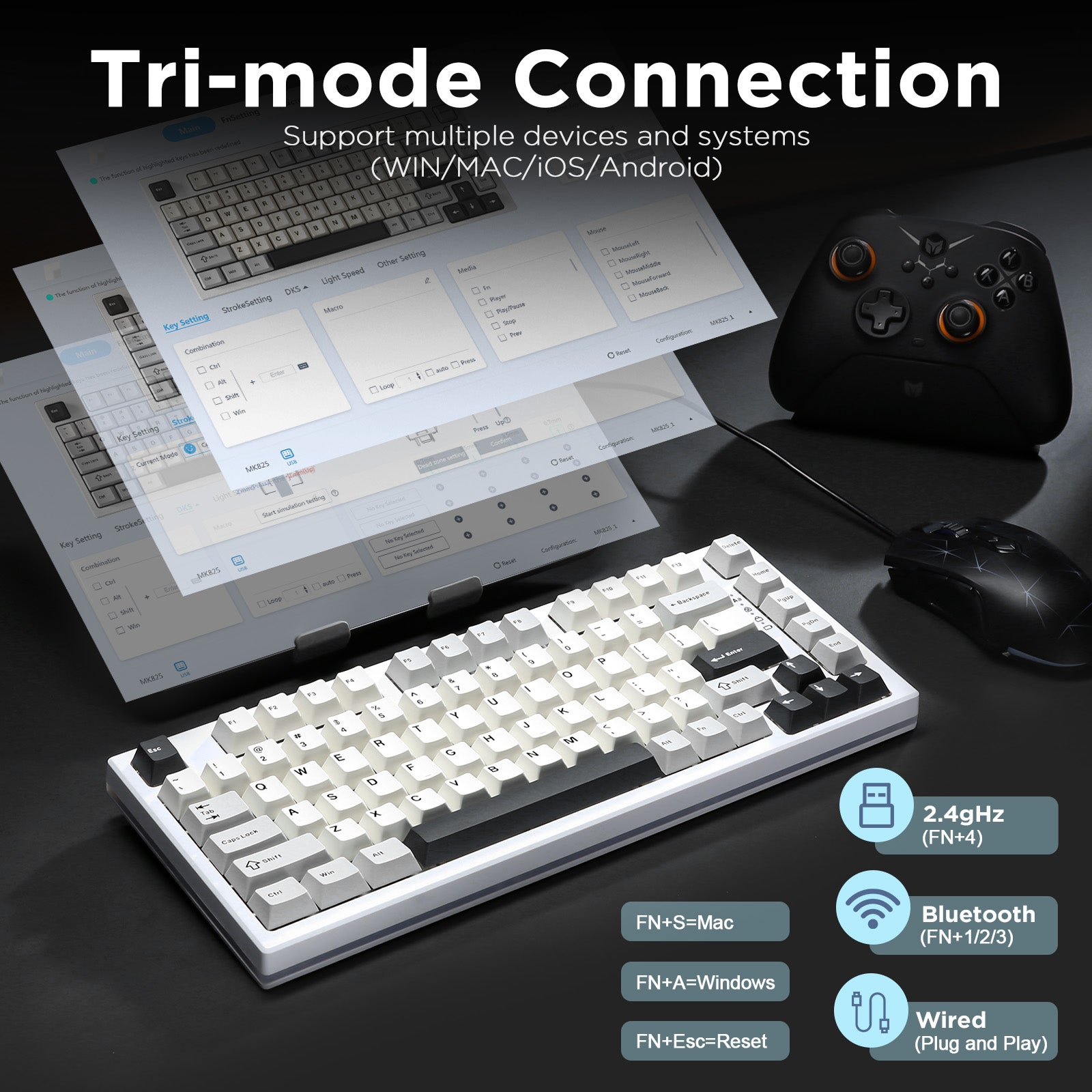 YUNZII RT80 82キー ラピッドトリガー YUNZII RT80 Rapid Trigger 8K Magnetic Keyboard – YUNZII KEYBOARD