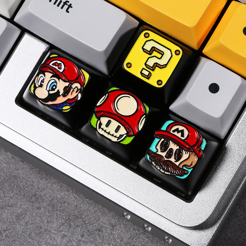 TAC SUPER MARIO Aluminum Artisan Keycaps