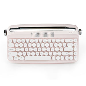 YUNZII ACTTO B307 Ivory Butter Upgraded Rechargeable Wireless Retro Typewriter Keyboard