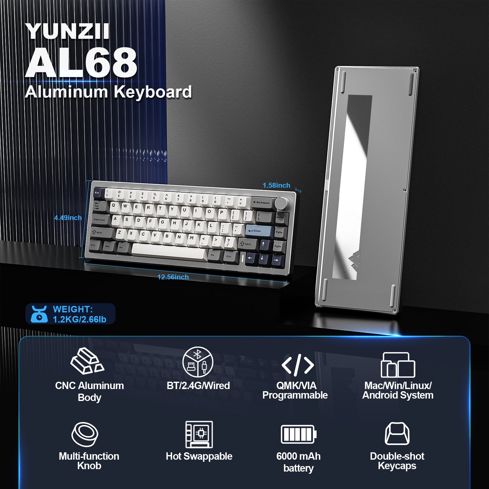 Tổng quan thiết kế và thông số YUNZII AL68