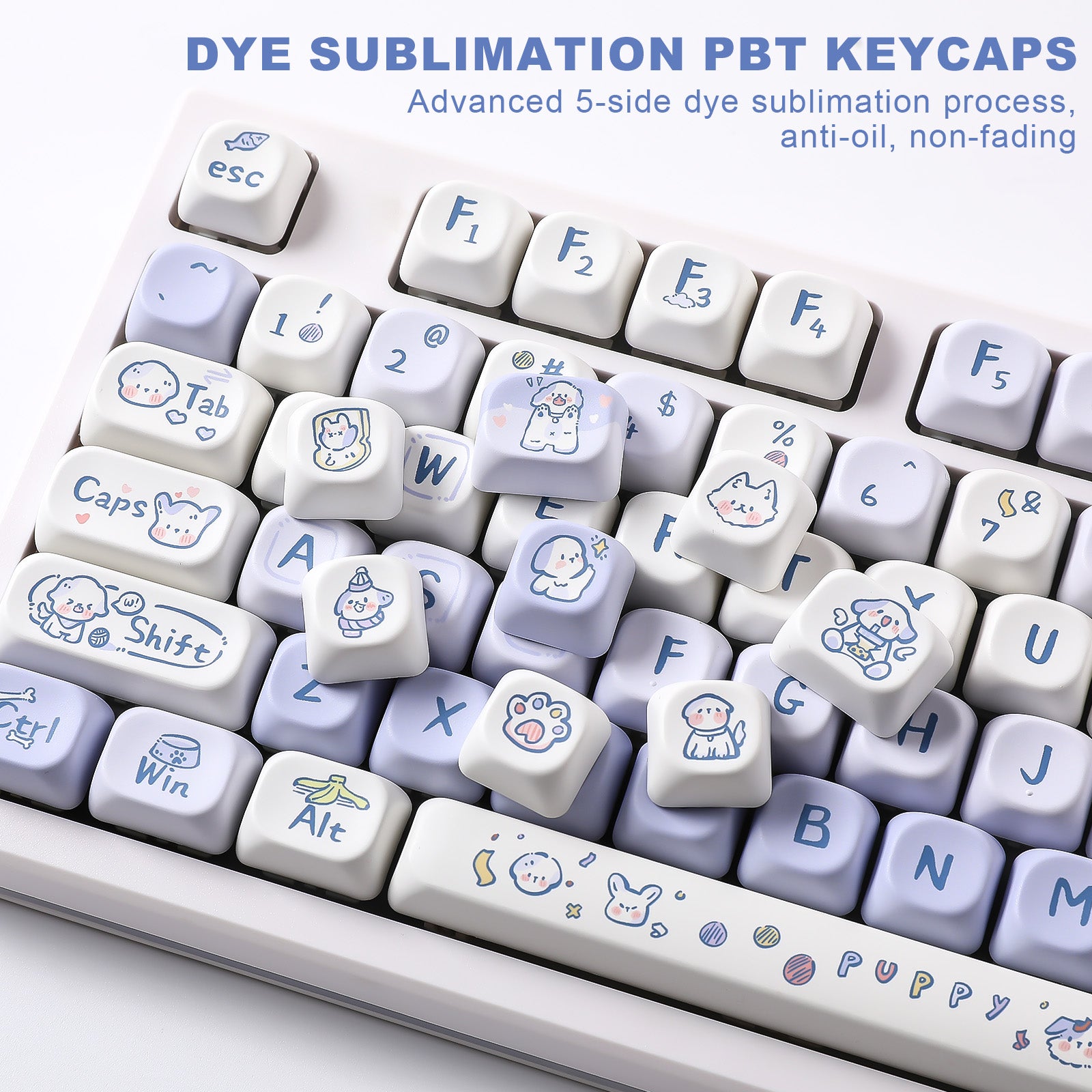 piii♡ YUNZII Puppy Love MOA Profile Keycap Set – YUNZII KEYBOARD