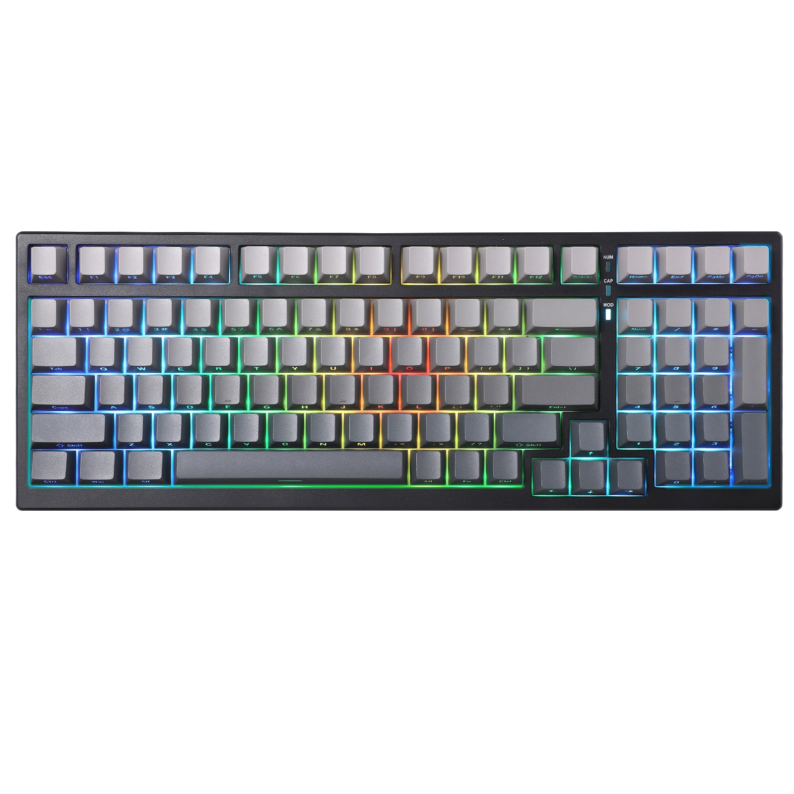 YUNZII Gradient Black Grey Cherry Profile Keycap Set - Thumbnail 3