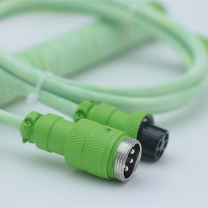 YUNZII Custom Coiled Aviator USB Cable Cord- Lemongrass