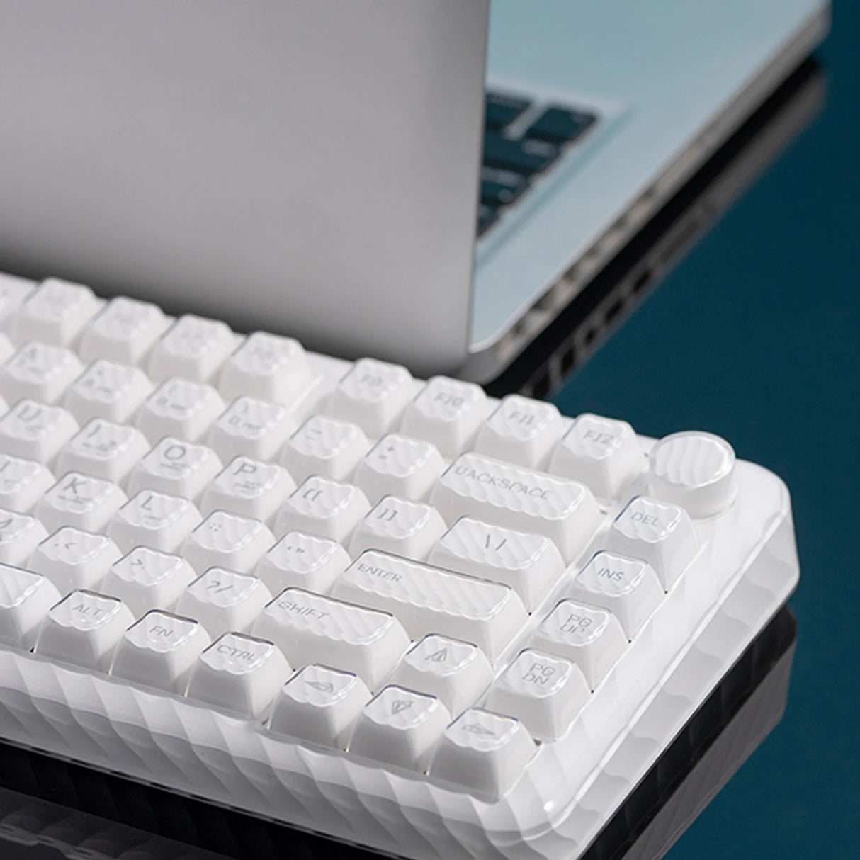 RX S75  Crystal White Tri-mode mechanical keyboard