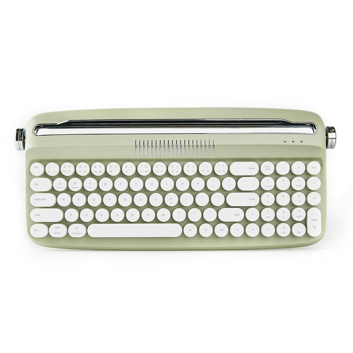 YUNZII ACTTO B309 Matcha Green Upgraded Rechargeable Wireless Retro Typewriter Keyboard