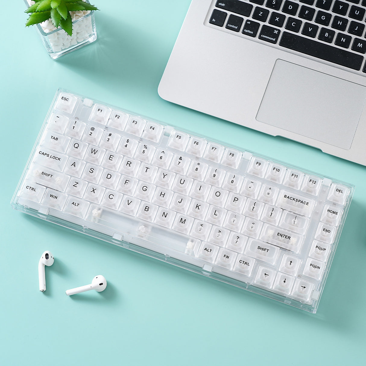 YUNZII X75 PRO 82 Key Wireless Hot Swappable Gasket Transparent Mechanical Keyboard