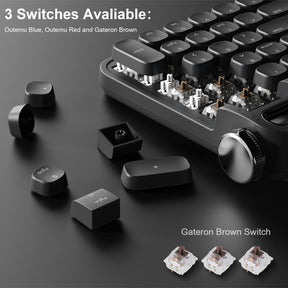 YUNZII ACTTO B703 Retro Typewriter Mechanical Keyboard