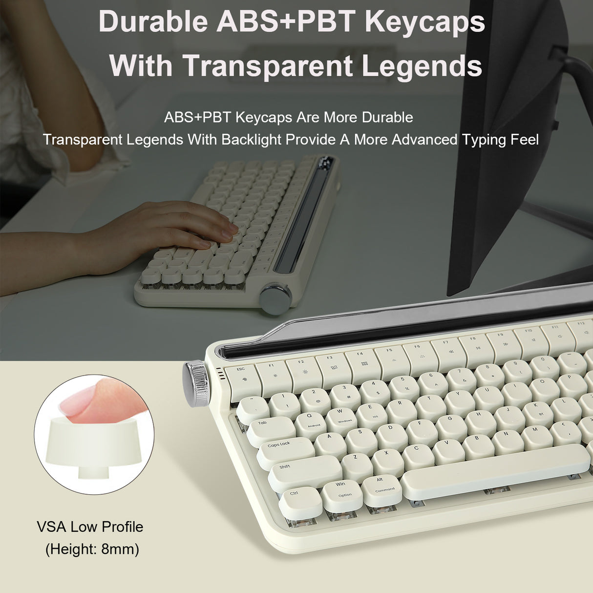 YUNZII ACTTO B705 Retro Typewriter Mechanical Keyboard