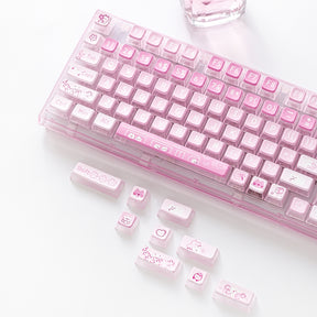 YUNZII Sakura Kitty KSA Profile Keycap Set