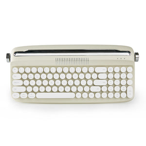 YUNZII ACTTO B309 Ivory Butter Upgraded Rechargeable Wireless Retro Typewriter Keyboard