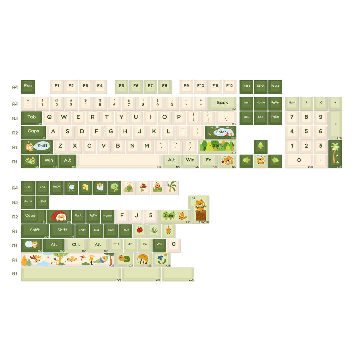YUNZII Forest Party Keycap Set