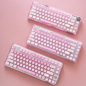 YUNZII Sakura Kitty KSA Profile Keycap Set