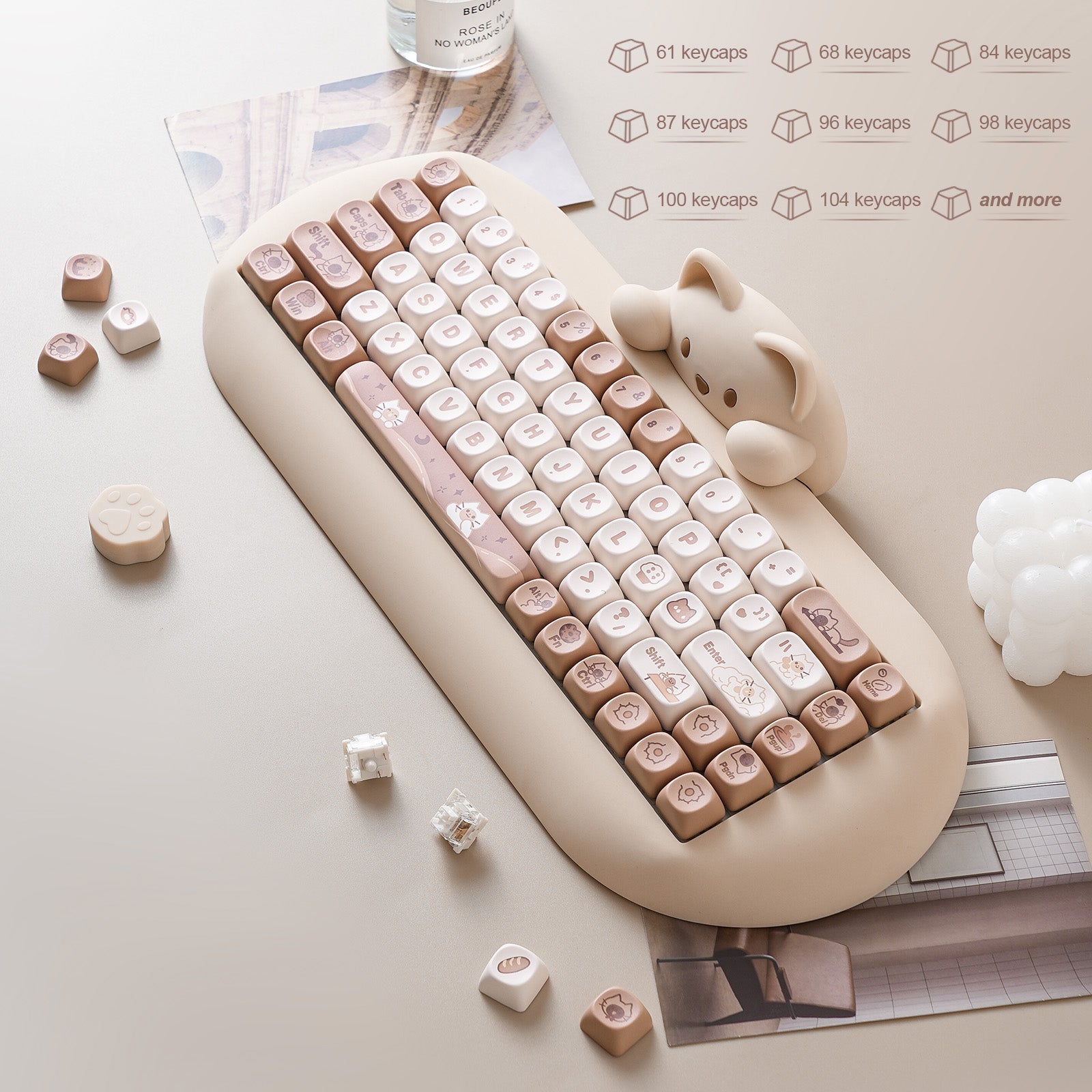 【GINGER掲載商品】 YUNZII Meow Meow MOA Profile Keycap Set – YUNZII KEYBOARD エッセンシャルオイル