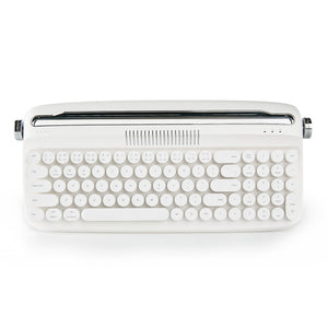 YUNZII ACTTO B309 Snow White Upgraded Rechargeable Wireless Retro Typewriter Keyboard
