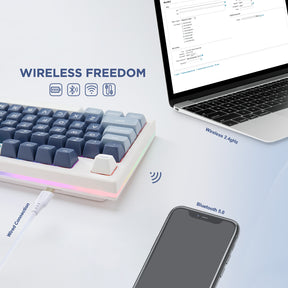 YUNZII YZ75 Pro Blue Wireless Mechanical Keyboard