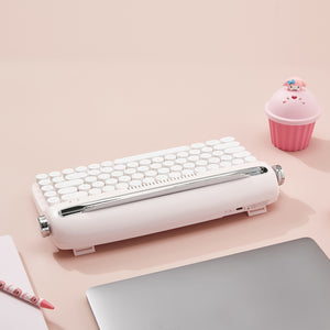 YUNZII ACTTO B307 Baby Pink Upgraded Rechargeable Wireless Retro Typewriter Keyboard